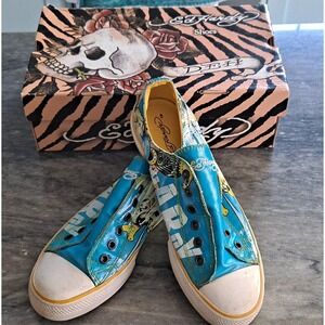 Ed Hardy Lowrise Christian Audigier Birds Of Prey Size 8 Deh Shoes With Box